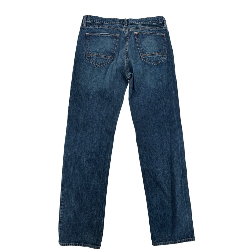 Arizona Jean Co Slim Straight Mens 33x34 Blue Dark Wash Denim Jeans - Picture 7 of 12